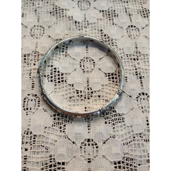 Brighton Round Hearts Bangle Signed Some Wear - Picture 1 of 6